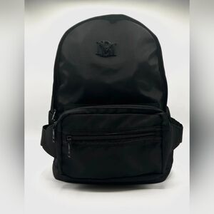 NWT Badgley Mischka Black Nylon Backpack With Detachable Fanny Pack